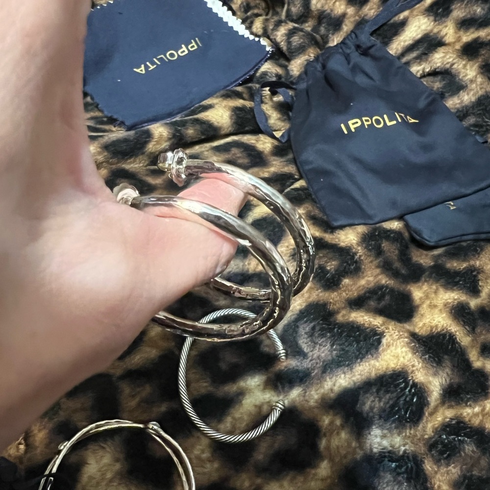 IPPOLITA hammered hoops *small* sterling